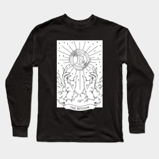 Bitcoin Tarot Card Cryptocurrency Plan B Long Sleeve T-Shirt